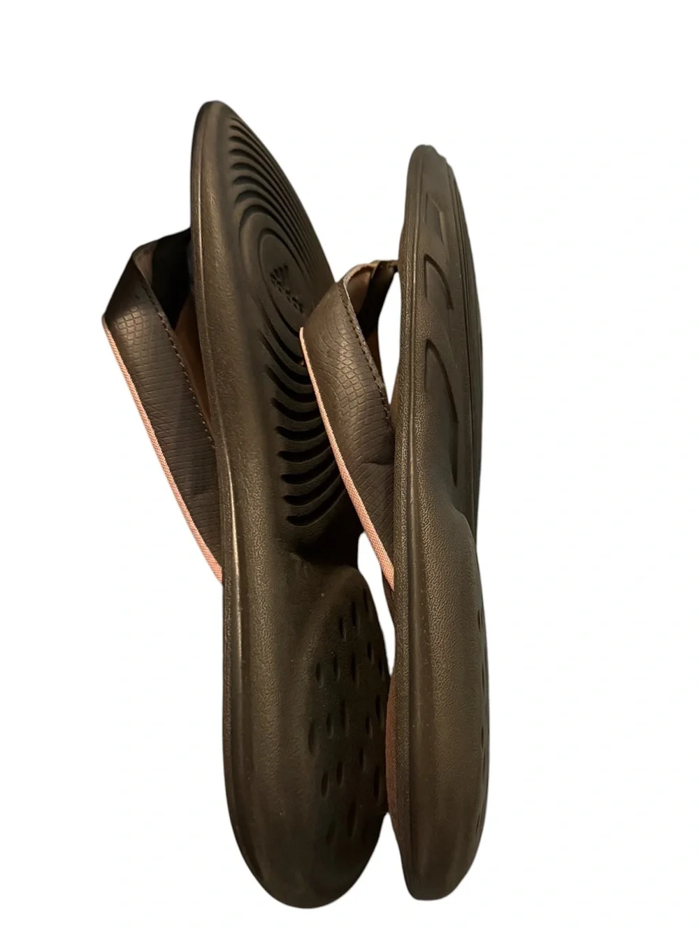 adidas ~ Women’s Brown & Pink Cushioned Flip Flops ~ Gently Worn